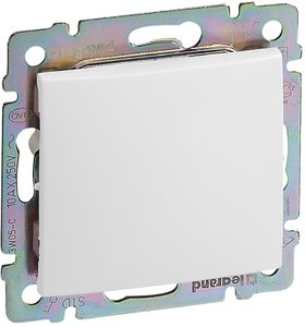 Фото Legrand Valena 770092 Выключатель одноклавишный (10 А, IP44, двухполюсный, под рамку, с/у, белый)