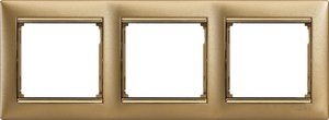 Фото Legrand Valena 770303 Рамка 3-постовая (универсальная, матовое золото)