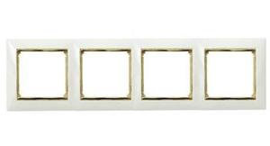 Фото Legrand Valena 774284 Рамка 4-постовая (горизонтальная, золото)