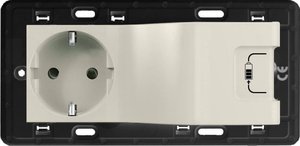 Фото Legrand Valena Allure 753210 Розетка с заземляющим контактом (16 А, USBx1 шт, под рамку, скрытая установка, винтовые зажимы, слоновая кость)