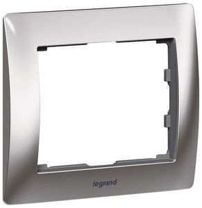 Фото Legrand Galea Life 771931 Рамка 1-постовая (универсальная, metal chrome)