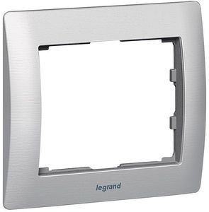 Фото Legrand Galea Life 771951 Рамка 1-постовая (универсальная, metal brushed aluminium)
