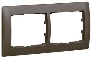 Фото Legrand Galea Life 771202 Рамка 2-постовая (горизонтальная, dark bronze)