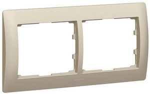 Фото Legrand Galea Life 771402 Рамка 2-постовая (горизонтальная, titanium)