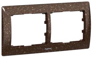 Фото Legrand Galea Life 771702 Рамка 2-постовая (горизонтальная, corian cocoa brown)