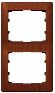 Фото Legrand Galea Life 771976 Рамка 2-постовая (вертикальная, cherry wood)