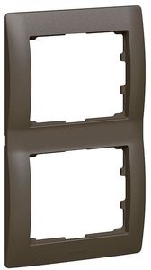 Фото Legrand Galea Life 771206 Рамка 2-постовая (вертикальная, dark bronze)