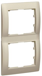Фото Legrand Galea Life 771406 Рамка 2-постовая (вертикальная, titanium)