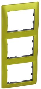 Фото Legrand Galea Life 771927 Рамка 3-постовая (вертикальная, metal magic green)