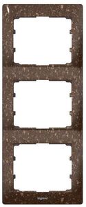 Фото Legrand Galea Life 771707 Рамка 3-постовая (вертикальная, corian cocoa brown)