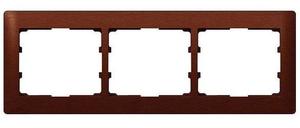 Фото Legrand Galea Life 771983 Рамка 3-постовая (горизонтальная, mahogany)