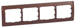 Фото Legrand Galea Life 771974 Рамка 4-постовая (горизонтальная, cherry wood)
