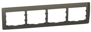 Фото Legrand Galea Life 771204 Рамка 4-постовая (горизонтальная, dark bronze)
