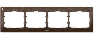 Фото Legrand Galea Life 771704 Рамка 4-постовая (горизонтальная, corian cocoa brown)