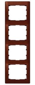 Фото Legrand Galea Life 771988 Рамка 4-постовая (вертикальная, mahogany)