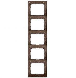 Фото Legrand Galea Life 771709 Рамка 5-постовая (вертикальная, corian cocoa brown)