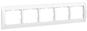 Фото Legrand Galea Life 771005 Рамка 5-постовая (горизонтальная, white)