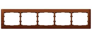 Фото Legrand Galea Life 771975 Рамка 5-постовая (горизонтальная, cherry wood)