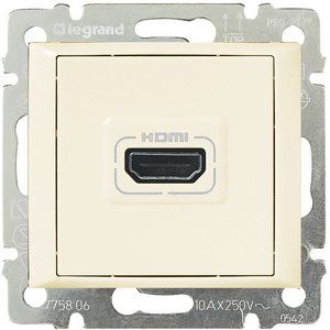 Фото Legrand Valena 774185 Розетка видео (HDMI, под рамку, скрытая установка, слоновая кость)