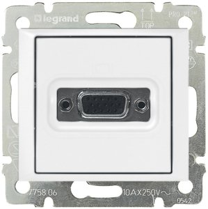 Фото Legrand Valena 774183 Розетка видео (VGA, под рамку, скрытая установка, слоновая кость)