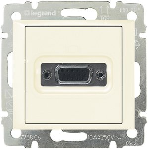 Фото Legrand Valena 770083 Розетка видео (VGA, под рамку, скрытая установка, белая)