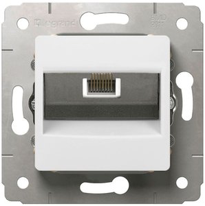 Фото Legrand Cariva 773641 Розетка сетевая (RJ45, под рамку, скрытая установка, белая)