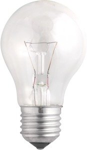 Фото Jazzway 3326623 Лампа накаливания A55 240V 40W E27 clear (Б 230-40-5)