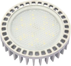 Фото Jazzway 2855466 Лампа светодиодная (LED) «таблетка» d75мм GX53 130° 15Вт 220-230В матовая нейтральная холодно-белая 5000К