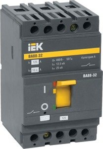 Фото IEK SVA10-3-0080-R ВА88-32 Автоматический выключатель 3Р 80А 25кА