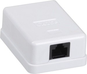 Фото IEK CS2-1C5EU-12 ITK Настенная инф. розетка RJ45, кат.5Е UTP, 1-порт