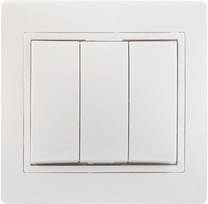 Фото IEK EVK30-K01-10-DM ВС10-3-0-КБ Выключатель 3кл 10А КВАРТА (белый)