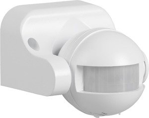 Фото IEK LDD10-009-1100-001 Датчик движения ДД 009 (1800 Вт, 180 °, дальность 12 м, в сборе, настенный, белый)