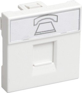 Фото IEK CKK-40D-RT2-K01 Розетка телефонная RJ-11 кат.3, 2 модуля. РКФ-20-00-П