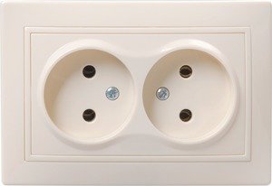 Фото IEK ERK23-K33-10-DM РС12-2-ККм Розетка 2местн. без з/к без защ.штор. 10А КВАРТА (кремовый)