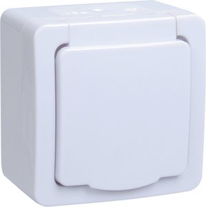 Фото IEK ERMP12-K01-16-54-EC РСб20-3-ГПБб роз.1м с з/к о/у IP54 (цвет крышки:белый) ГЕРМЕС PLUS