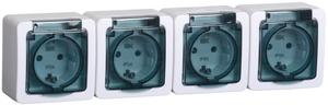 Фото IEK ERMP42-K03-16-54-EC РСб24-3-ГПБд роз 4м с з/к о/у IP54 (дымчатый) ГЕРМЕС PLUS