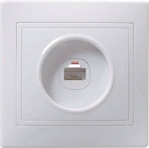 Фото IEK ETK10-K01-DM РТ10-КБ Розетка 1местн. телефонная КВАРТА (белый)