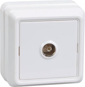 Фото IEK EAO10-K01-DC РТВ20-ОБ Розетка 1местн. телевиз. ОКТАВА (белый)