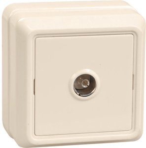 Фото IEK EAO10-K33-DC РТВ20-ОКм Розетка 1местн. телевиз. ОКТАВА (кремовый)