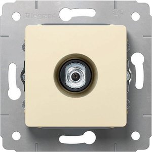 Фото Legrand Cariva 773778 Розетка телевизионная (TV, под рамку, скрытая установка, звезда, 1.5 дБ, слоновая кость)