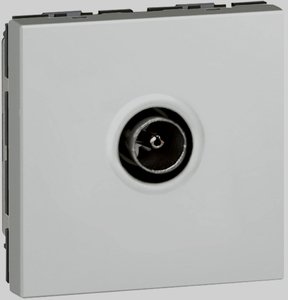 Фото Legrand Mosaic 079292 Розетка телевизионная (TV, под рамку, скрытая установка, звезда, 1.5 дБ, алюминий)