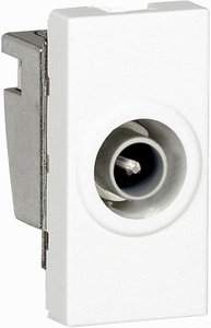 Фото Legrand Mosaic 078790 Розетка телевизионная (TV, под рамку, тип F, скрытая установка, белый)