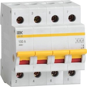 Фото IEK MNV10-4-040 Выключатель нагрузки (мини-рубильник) ВН-32 4Р 40А