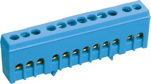 Фото IEK YNN10-69-8KD-K07 Шина N ноль в корп изол на DIN-рейку ШНИ-6х9-8-К-С