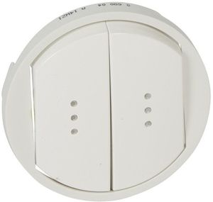 Фото Legrand Celiane 068004 Клавиша двойная (с возм. подсветки, белая)
