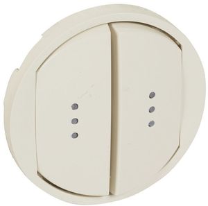Фото Legrand Celiane 066211 Клавиша двойная (с возм. подсветки, слоновая кость)