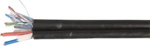Фото IEK LC3-C5E04-379 ITK Каб. F/UTP 5E 4х2х24AWG LDPE каб. пит. 2x0,75, 305м чер.