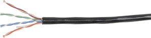 Фото IEK LC3-C5E04-139 ITK Каб. вп U/UTP, кат.5E 4х2х24AWG solid, LDPE, 305м, чер.