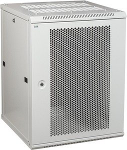 Фото IEK LWR3-12U66-PF ITK Шкаф LINEA W 12U 600x600 мм дверь перфорированная, RAL7035