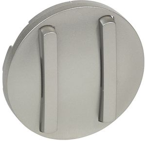Фото Legrand Celiane 065102 Клавиша тонкая двойная (титан)